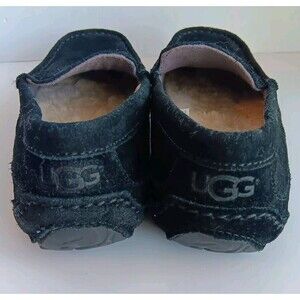 Ugg 1003419 Men's Black Suede Slip on Loafer Shoes Size 7